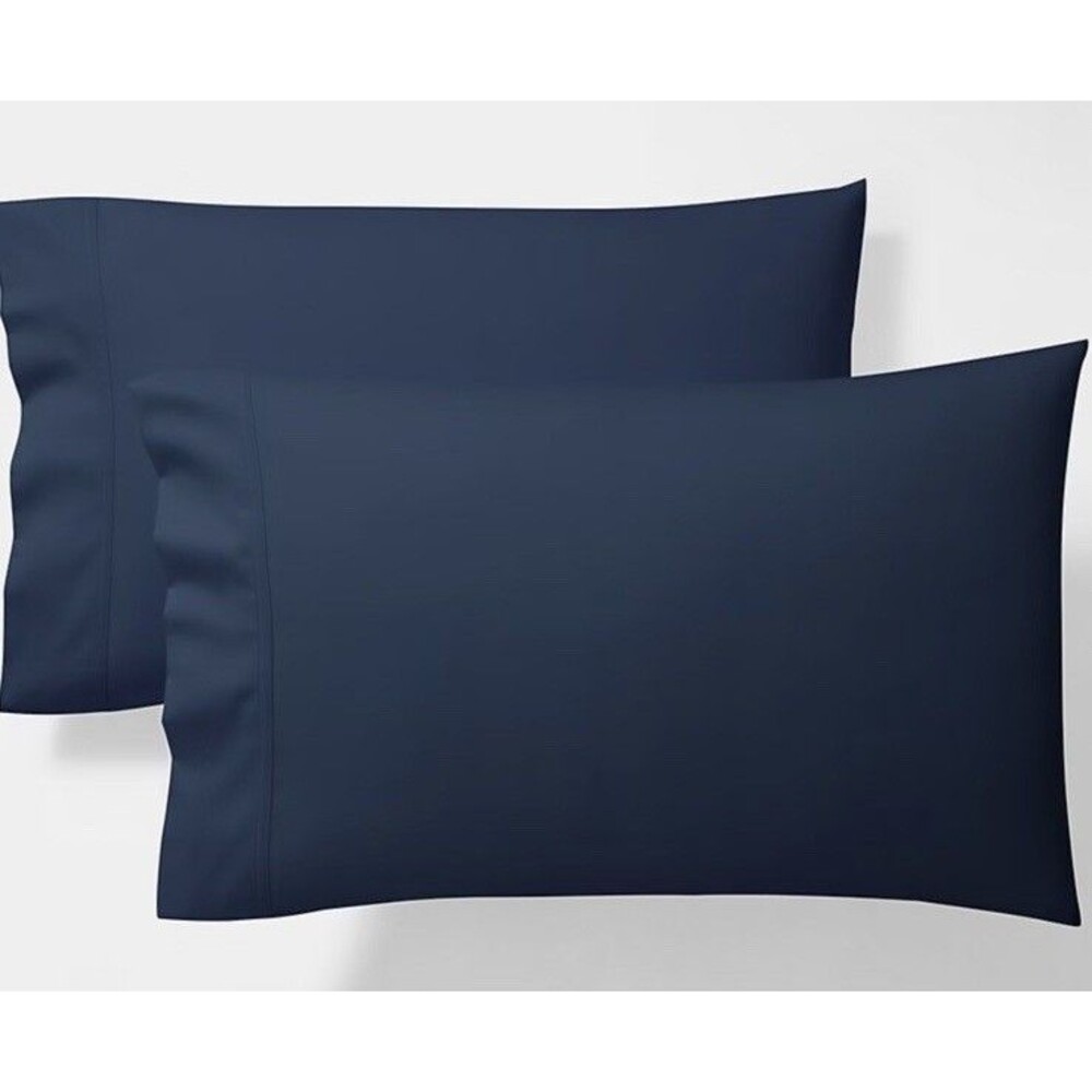 Lauren Ralph Lauren Set Of 2 Spencer 475TC Cotton Sateen Pillowcases , Navy